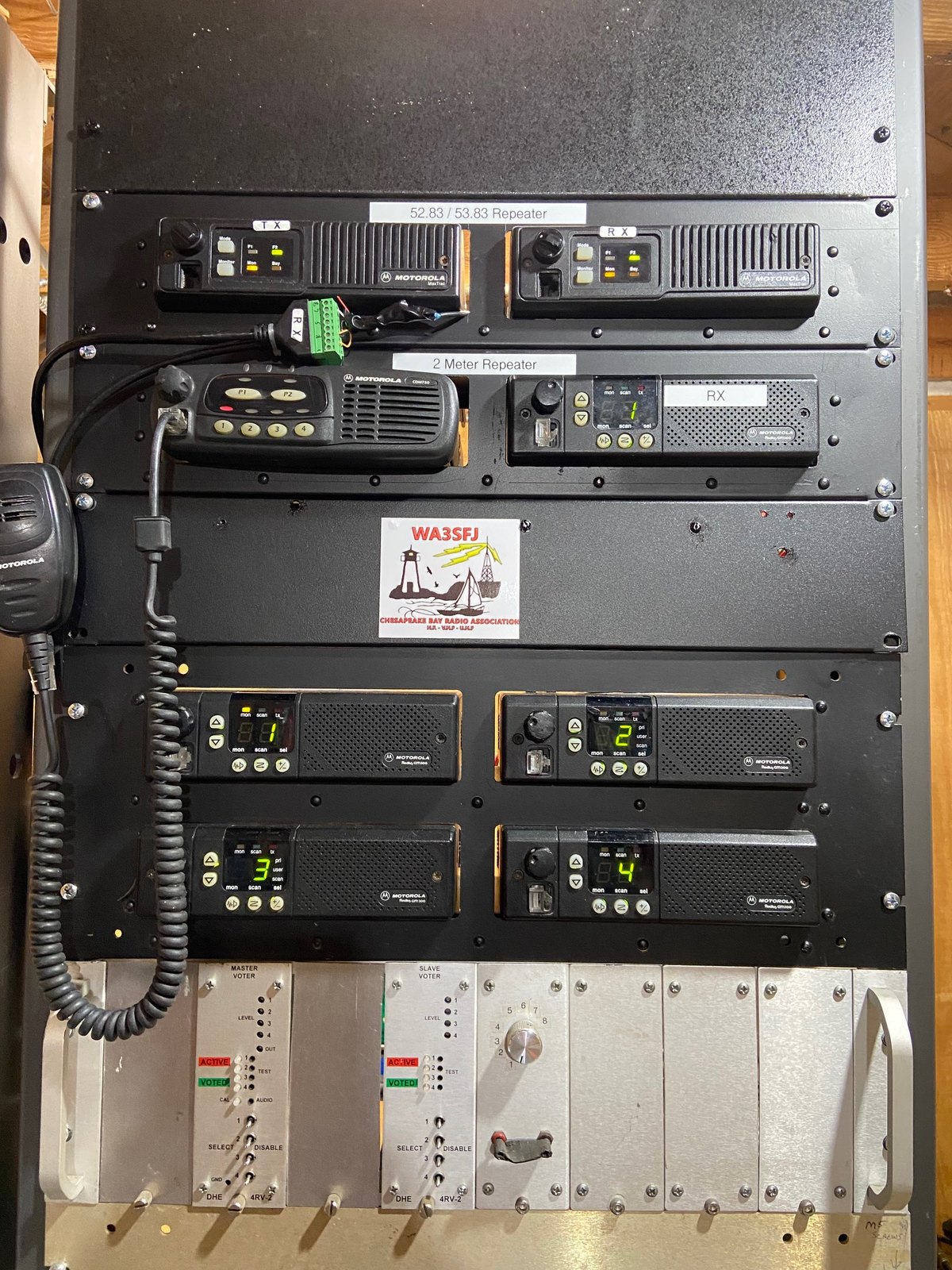 WA3SFJ repeater rack equipment
